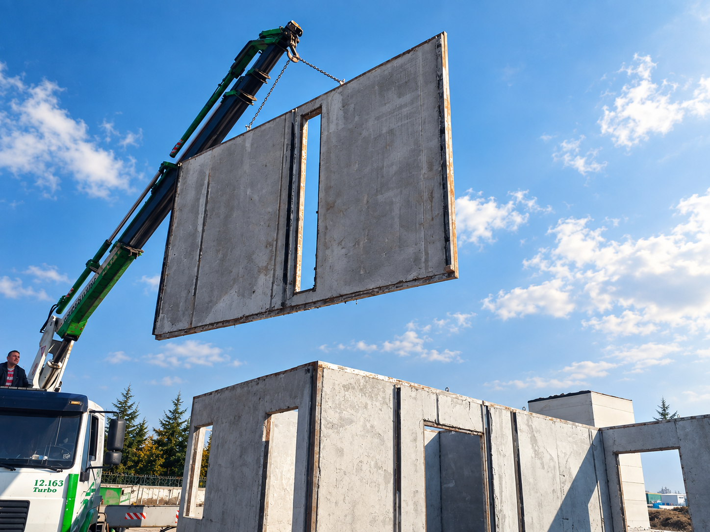 Betonarme prefabrik panel yapı örneği