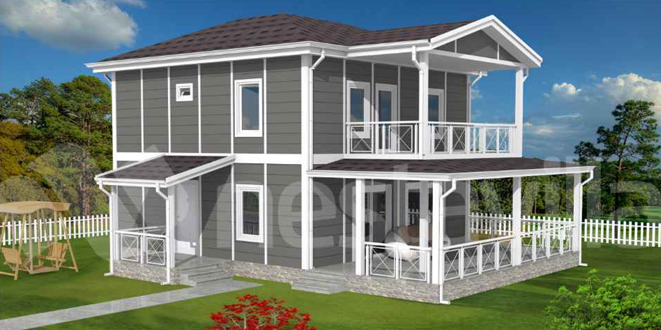 Nestavilla Petunya 145 m² dubleks prefabrik ev modeli